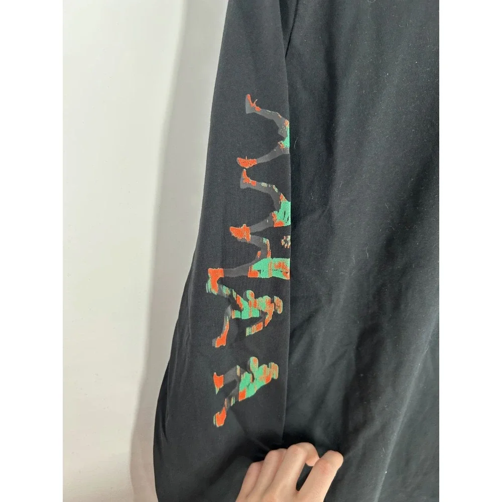 Air Jordan T Shirt Mens Large Black Long Sleeve‎ Jumpman Logo Cotton Graphic